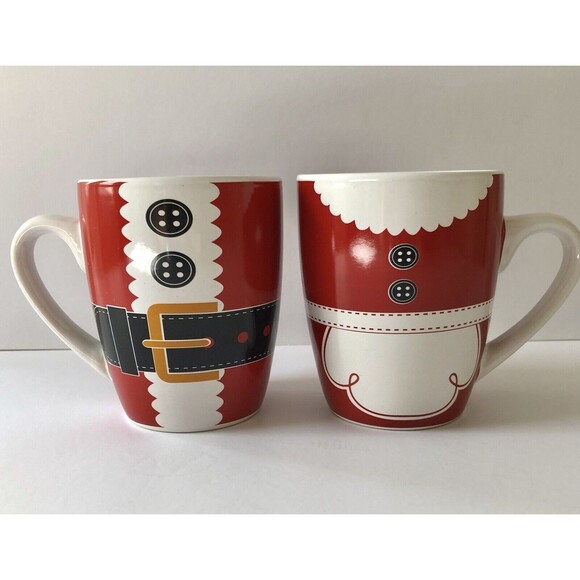 Mr. and Mrs. Claus Coffee Mugs TMD Holdings Dishwasher/Microwave Safe - Picture 2 of 7